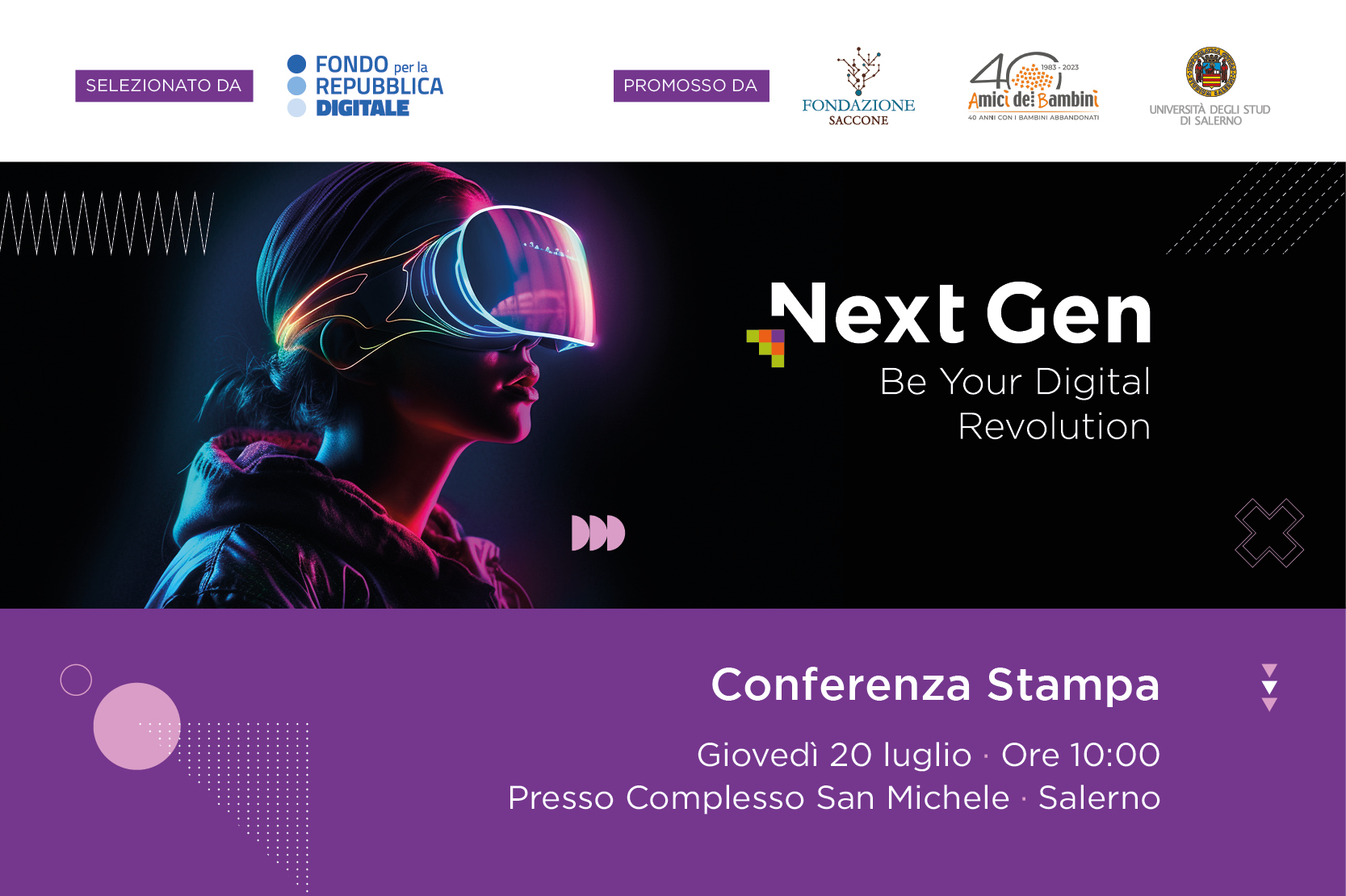 Conferenza Stampa progetto Next Gen Be Your Digital Revolutin